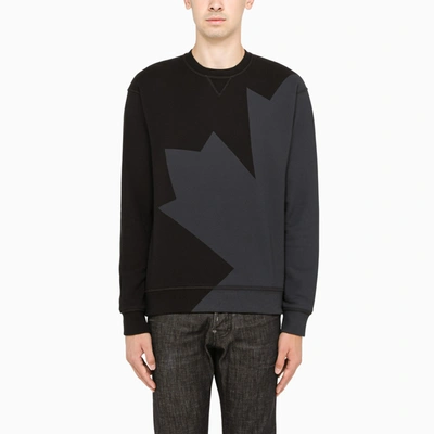 Dsquared2 Black Sweatshirt With Contrasting Lettering On The Back