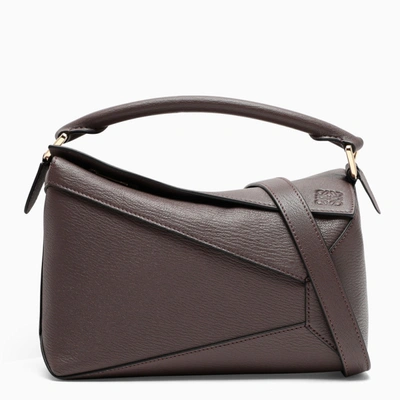 Loewe Dark Brown Puzzle Mini Shoulder Bag