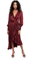 ZIMMERMANN SILK WRAP MIDI DRESS,ZIMME42404