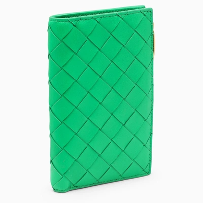 Bottega Veneta Green Intrecciato Bi-fold Wallet