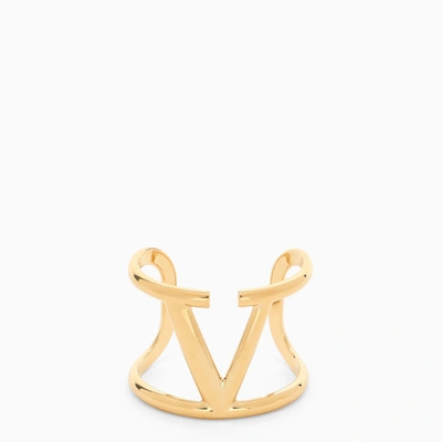 Valentino Garavani Gold-tone Metal V Bracelet