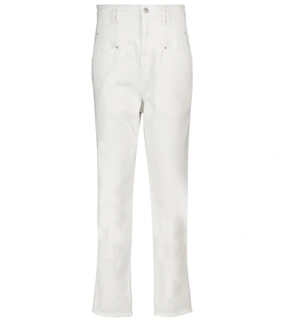 Isabel Marant Dipadela High-rise Tapered Jeans In White