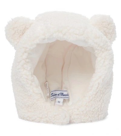 Tartine Et Chocolat Baby Faux Shearling Hat In White