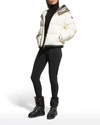 Moncler Bufonie Hooded Quilted Shell Down Jacket In Natural