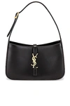 Saint Laurent Le 5a7 Hobo Bag In Nero