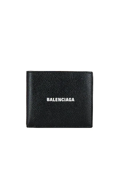 Balenciaga Cash Square Fold Wallet In Black