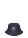 Apc Logo-print Denim Bucket Hat In Blu
