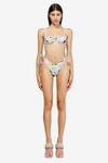 Reina Olga Blue Penny Floral Print Bikini Set In Multicolor