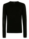 Rick Owens Black Cashmere Biker Crewneck Sweater In Black