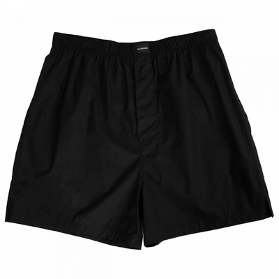 Balenciaga Cotton Boxer Shorts In Black