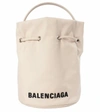 BALENCIAGA BEIGE WHEEL XS BUCKET BAG,656682/H854N/9660
