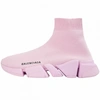 Balenciaga Speed 2.0 Clear Sole Sneakers In Pink