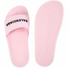 Balenciaga Piscine Logo-embossed Rubber Slides In Pink