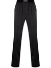 TOM FORD LOGO-WAISTBAND SILK PAJAMA TROUSERS