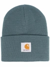 Carhartt Watch Hat Logo-patch Beanie In Green