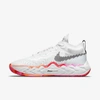 Nike Air Zoom G.t. Run Basketball Shoes In White,bright Crimson,pink Blast,black