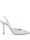 Madison.maison Slingback Glitter Pumps In Silber