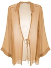 Amir Slama Silk Beach Dress In Braun