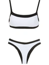 Amir Slama Two-tone Bikini Set In Schwarz