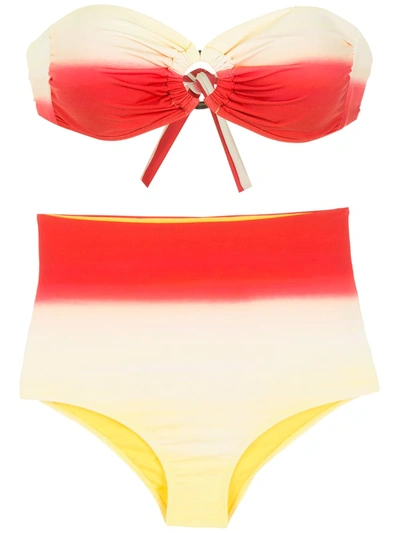Amir Slama Gradient-effect Bikini Set In Orange