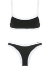 Amir Slama Two-tone Bikini Set In Schwarz