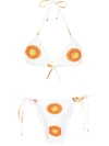 Amir Slama Printed Bikini Set In Weiss