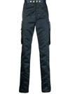 Alyx High-shine Slim-cut Trousers In Blau