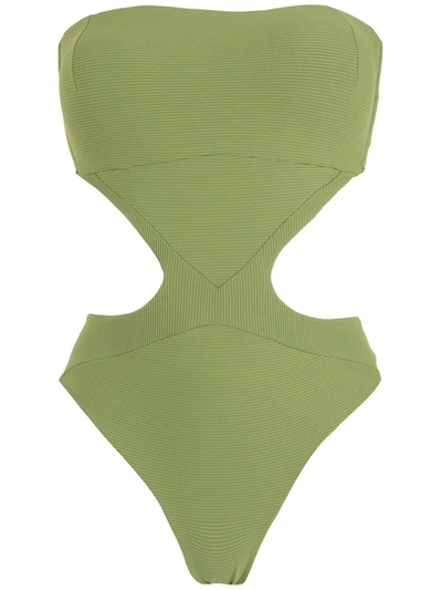 Amir Slama Cutout Swimsuit In Grün