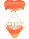 Amir Slama Printed Cut-out Swimsuit In Orange