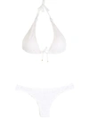 Amir Slama Triangle Top Bikini Set In Weiss