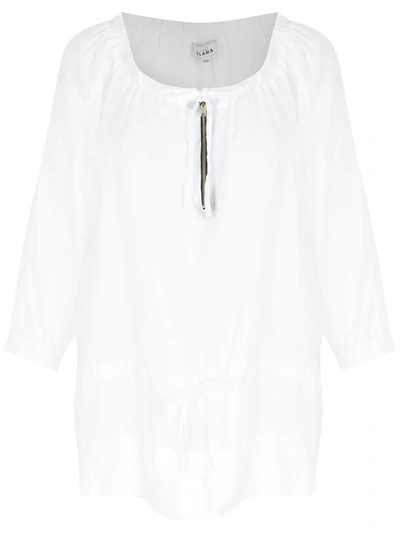 Amir Slama Tie-fastening Blouse In Weiss