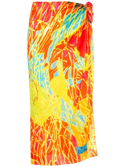 Amir Slama Printed Beach Skirt In Mehrfarbig