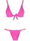 Amir Slama Tie-fastening Triangle Bikini Set In Rosa