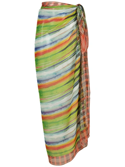 Amir Slama Printed Beach Skirt In Mehrfarbig