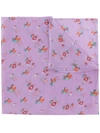 Amir Slama Printed Silk Scarf In Violett