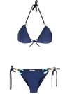 Amir Slama Embellished Bikini Set In Blau