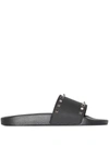 VALENTINO GARAVANI ROCKSTUD FLAT SLIDES