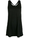 Amir Slama Crossover Straps Dress In Schwarz