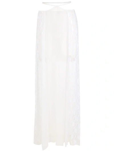 Amir Slama Long Lace Skirt In Weiss