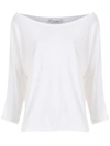 Amir Slama Boat Neck Blouse In Weiss
