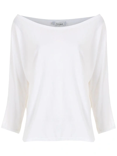 Amir Slama Boat Neck Blouse In Weiss