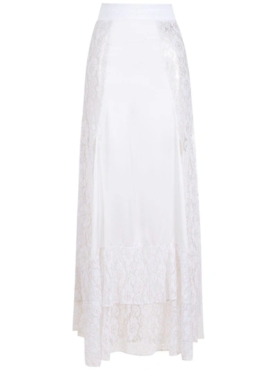 Amir Slama Lace Maxi Skirt In Weiss