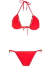 Amir Slama Chain-link Triangle Bikini Set In Rot