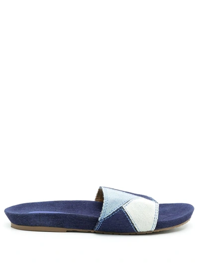 Amir Slama Patchwork Slides In Blau