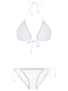 Amir Slama Crochet Bikini Set In Weiss