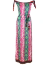 Amir Slama Printed Silk Maxi Dress In Mehrfarbig