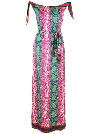 Amir Slama Printed Silk Maxi Dress In Mehrfarbig