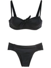 Brigitte Knot-detail Bikini In Schwarz