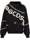 GCDS CHAIN-LINK LOGO-PRINT HOODIE