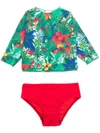 Amir Slama Printed Bikini Set In Green